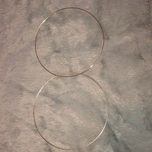 Oversized gold hoops